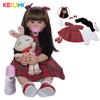 KEIUMI 24 Inch Reborn Dolls 60cm Silicone Soft Realistic Princess Girl Baby Doll For Sale Ethnic Doll Kid Birthday Xmas Gifts