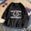 Футболка мужская Silly Goose Est 1910 University Vigor Смешная Оригинальность Уличная Харадзюку Повседневная Женская с коротким рукавом топы