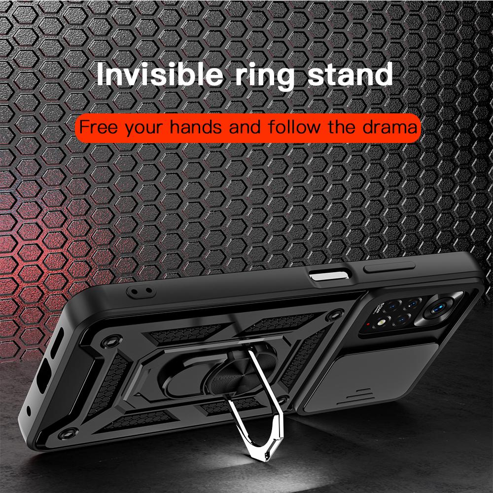 KEYSION Противоударный чехол для Redmi Note 11 11S 11 Pro 5G, глобальная версия, защитный чехол для камеры с push-pull, чехол для телефона для Xiaomi Redmi Note 11S 5G 11 Pro + 5G