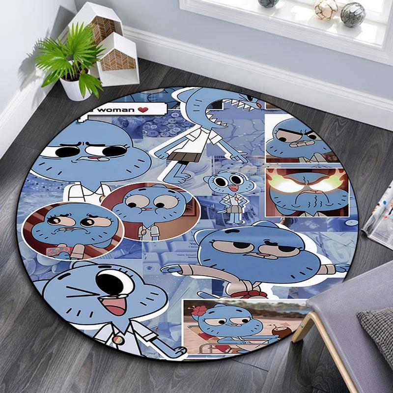 Nicole Watterson pattern round rug,Carpet Rug for Living Room Bedroom Playroom ,Non-slip Floor Mat,Holiday Gifts and Birthday Gifts.