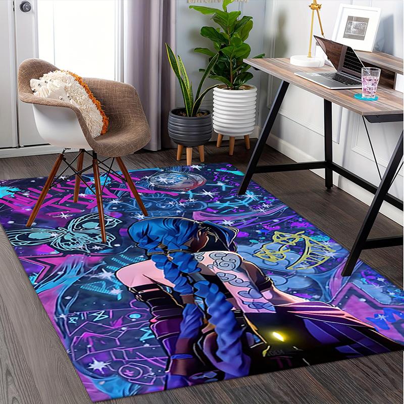 Charming Blue Butterfly Office Chair Mat: Decorative Home Office Gift for Any Room.122302a