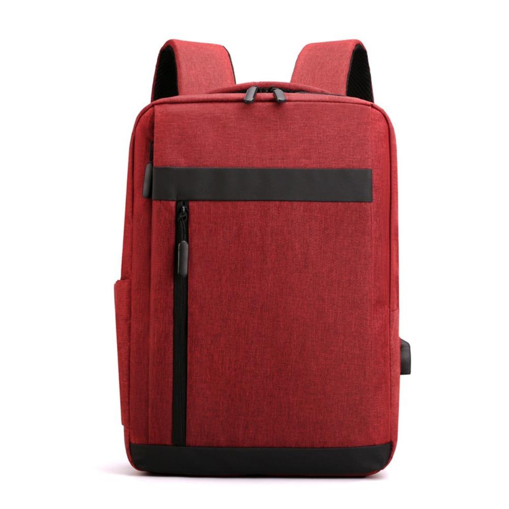 Multipockets Student Backpack Large Capacity Laptop Shoulder Bag Simple Nylon Backpack Outdoor