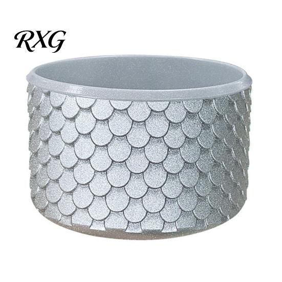 Ice Cup Base Protector Silicone Boot, Fish Scale Pattern Decor, Soft Elastic Water Bottle Universal Insulated Sleeve Protective Sleeve, Anti-Slip