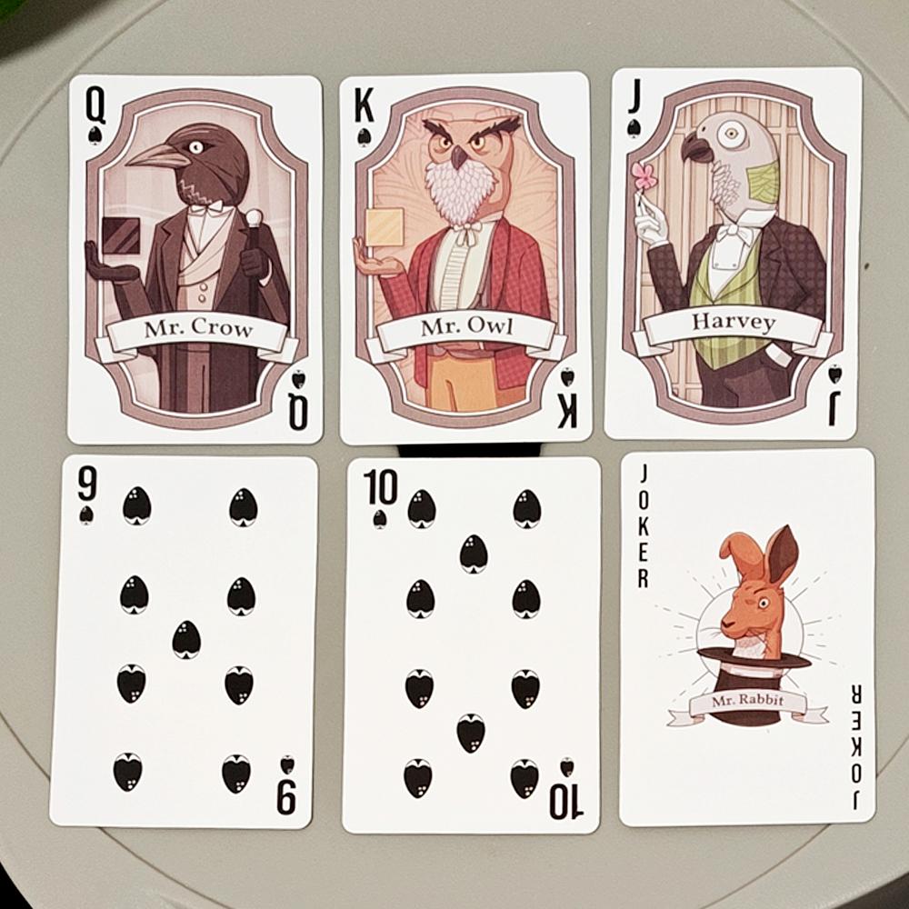 Игральные карты Rusty Lake 9*6см - 54 шт. Покерные карты с Мистером. Ворон, мистер. Персонажи Owl & Cube Escape на тисненом кардстоке