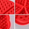 Waffle Mold - Useful - Silicone - Red - Freezer Safe - Dishwasher Safe