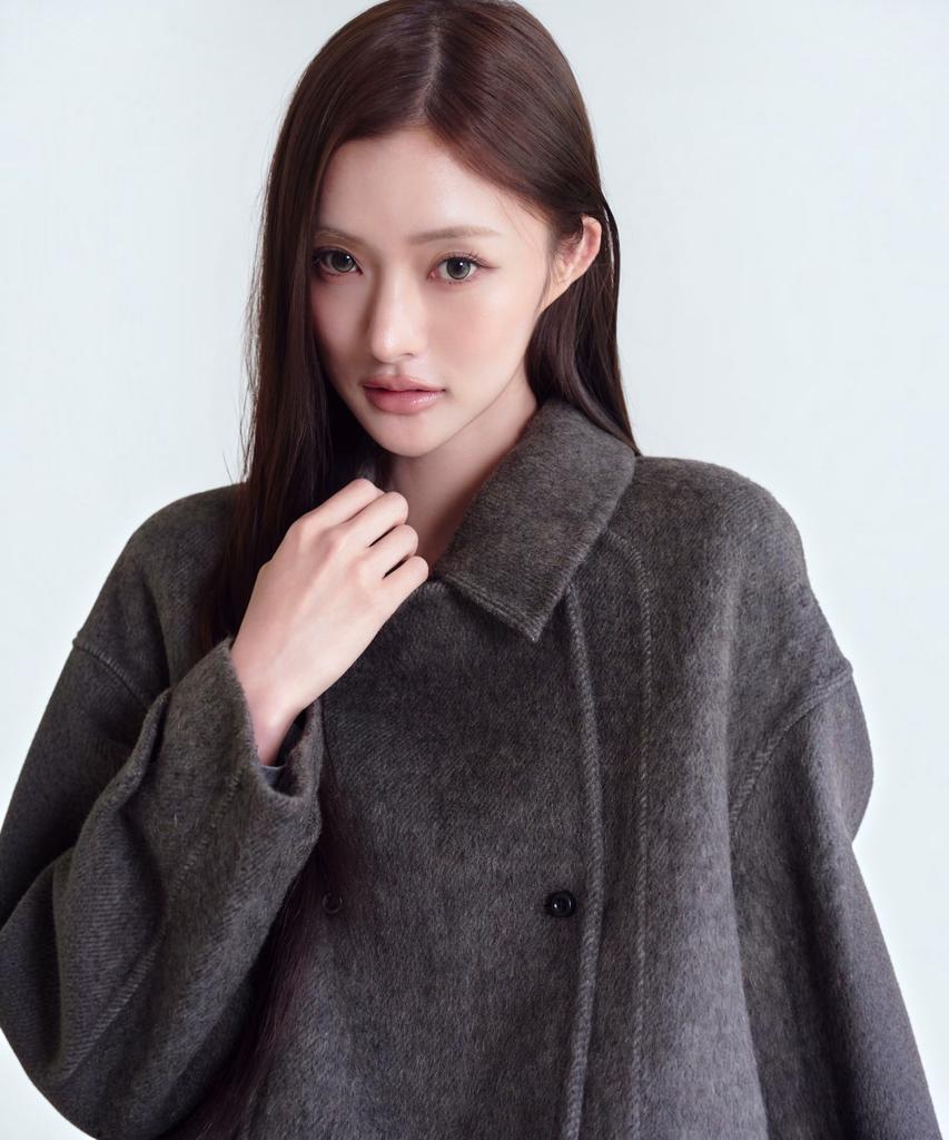 THE GREEN LAB Double Half Coat [Khaki Brown]