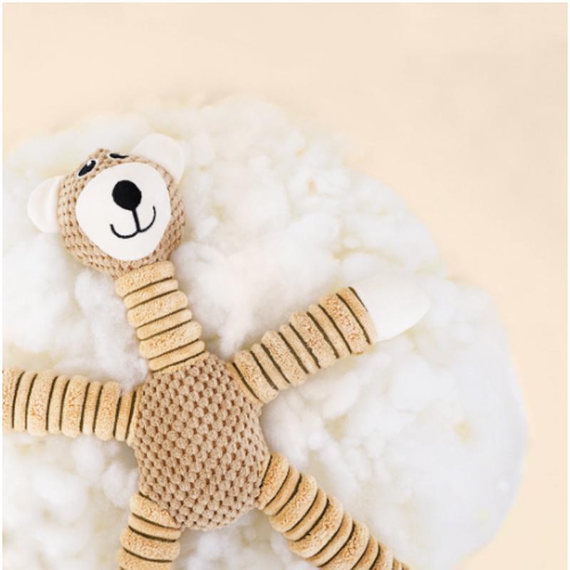 Игрушки для собак Pet Squeak, валюта, устойчивая к укусам, мультяшный дизайн животных, избавляющий от скуки, молярные интерактивные игрушки, плюшевые