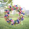 15-дюймовый венок из тюльпанов для входной двери, весенне-летний венок из искусственного шелка с листьями эвкалипта, искусственный цветочный венок для внутреннего и наружного декора стен