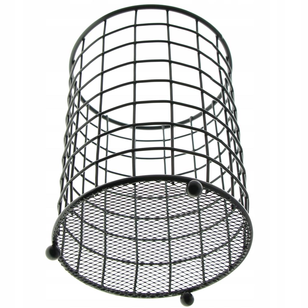 Cutlery Container Metal Basket Black Steel Organizer Basket