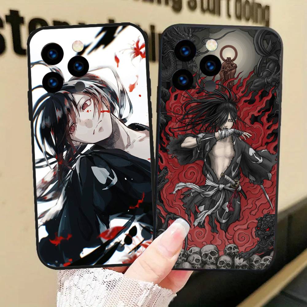 Аниме Хяккимару Чехол для телефона Для IPhone 17 Air 16 15 14 13 Pro Max 11 12 Черный Силиконовый Чехол