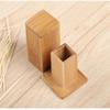 Bamboo Toothpick Box With Lid Household Bamboo Wood Toothpick Holder Square Tank Toothpicks Holders Home Table Decoration