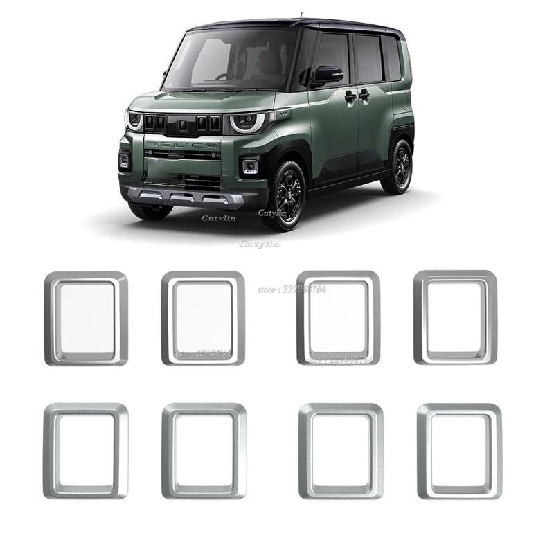 For Mitsubishi Delica MINI 2025 2026 ABS Chrome Matte front grille Decoration Frame Air Vent Griles protector car accessories