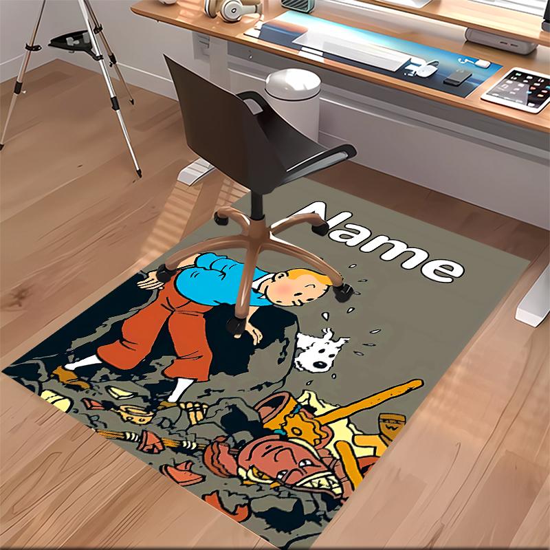 Индивидуальный ковер The Adventures of Tintin - Мягкий, Моющийся, Нескользящий коврик для помещений, Декоративный ковер для гостиной, дома и офиса