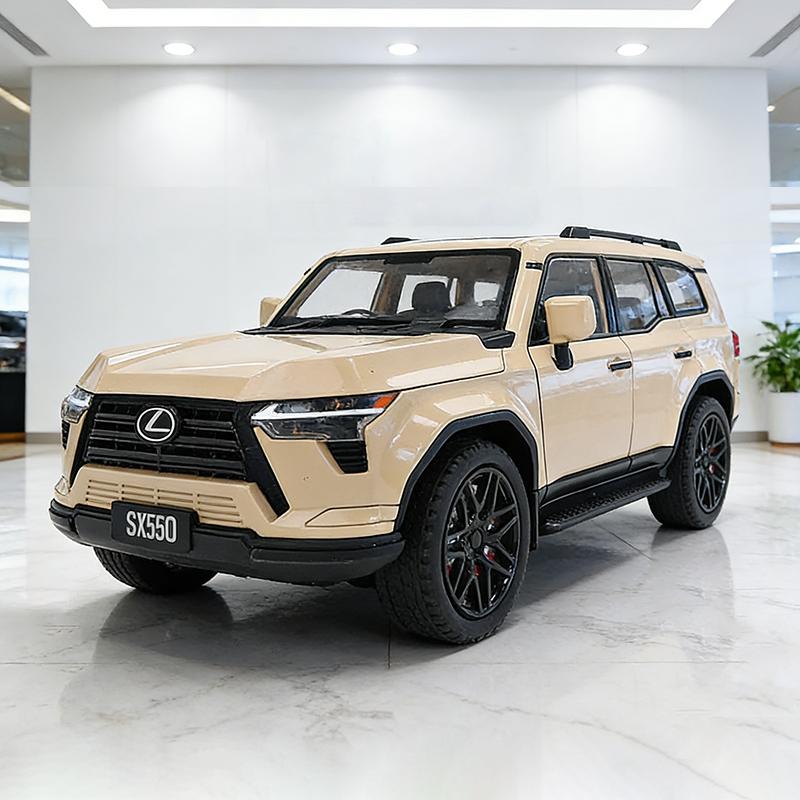 1/24 Lexus GX550 Внедорожник Литой Металлический Модель Игрушечного Автомобиля Звук и Свет Оттяжка Детская Игрушка Коллекционные Предметы Подарок на День Рождения
