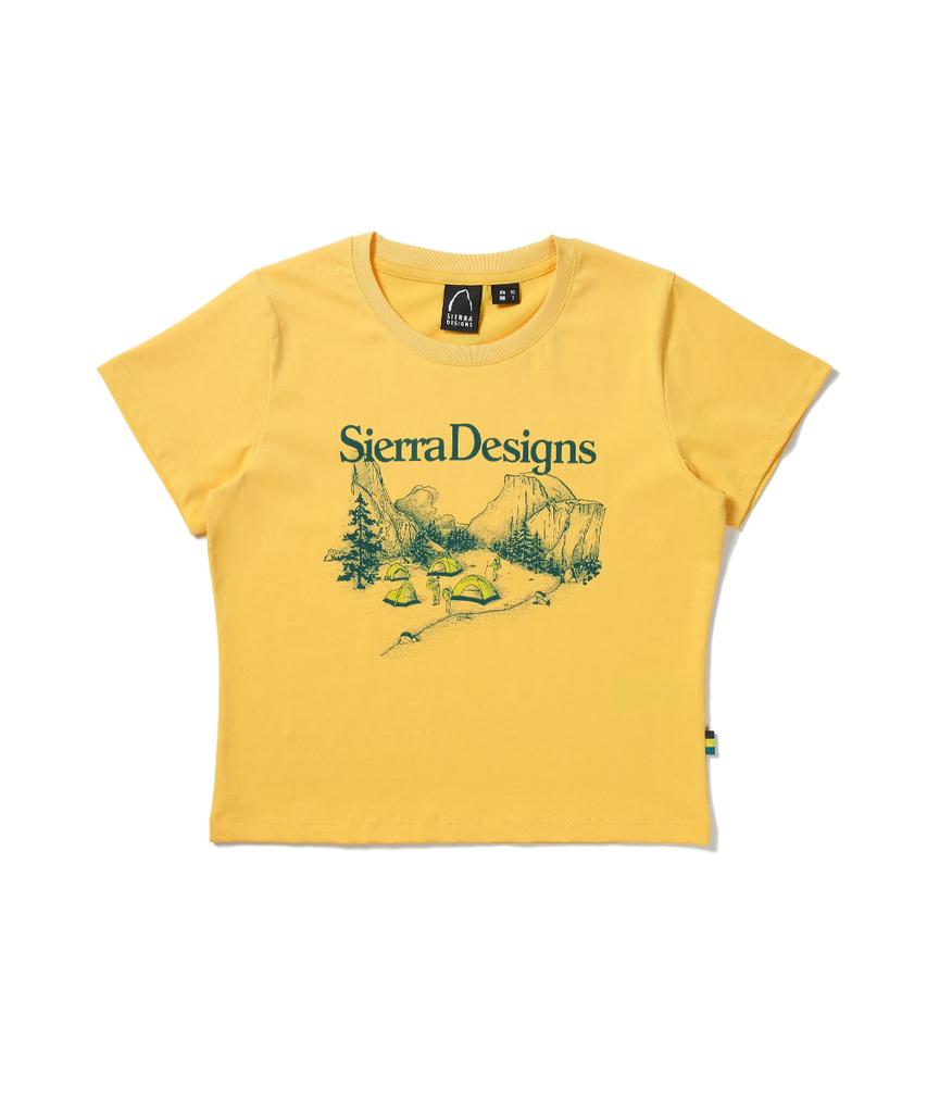 SIERRA DESIGNS W) Палатка Ground Chill-Lite Укороченная футболка с коротким рукавом Желтая