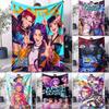 K-POP Охотники на демонов Huntrix Фланелевое одеяло Горячее аниме Плюшевое одеяло-плед Модное Мягкое Теплое Одеяло для Дома Кровати Путешествий Кемпинга