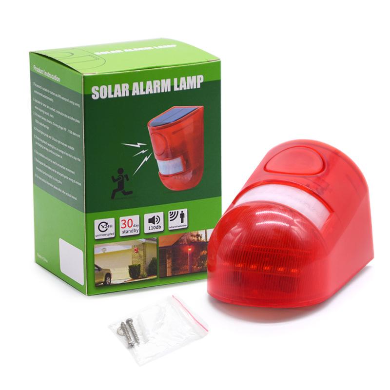 Solar-Powered Wireless Motion Sensor Alarm with Sound and Light for Anti-Theft and Animal Repellent