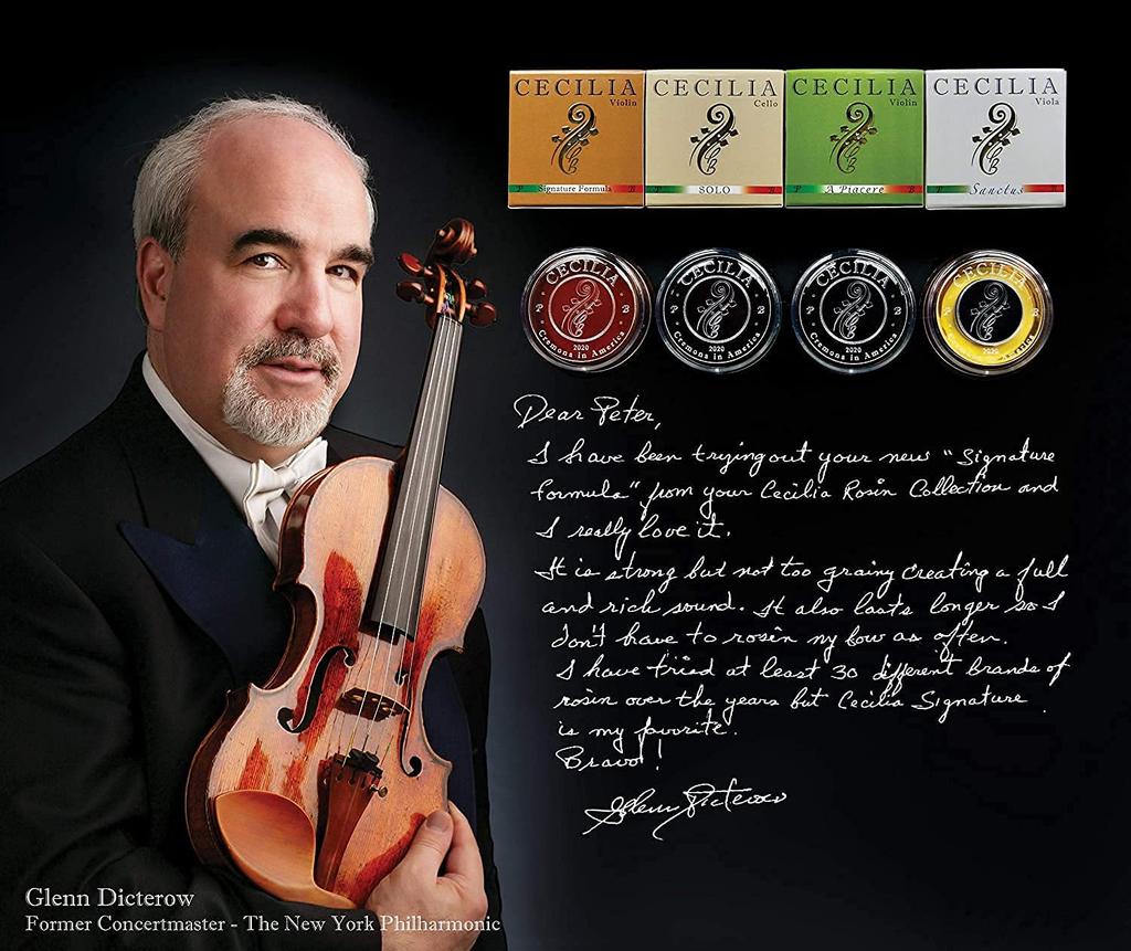 Канифоль для скрипки CECILIA Канифоль, специально разработанная для скрипичного смычка с канифольным валиком «SOLO» (Полный торт)