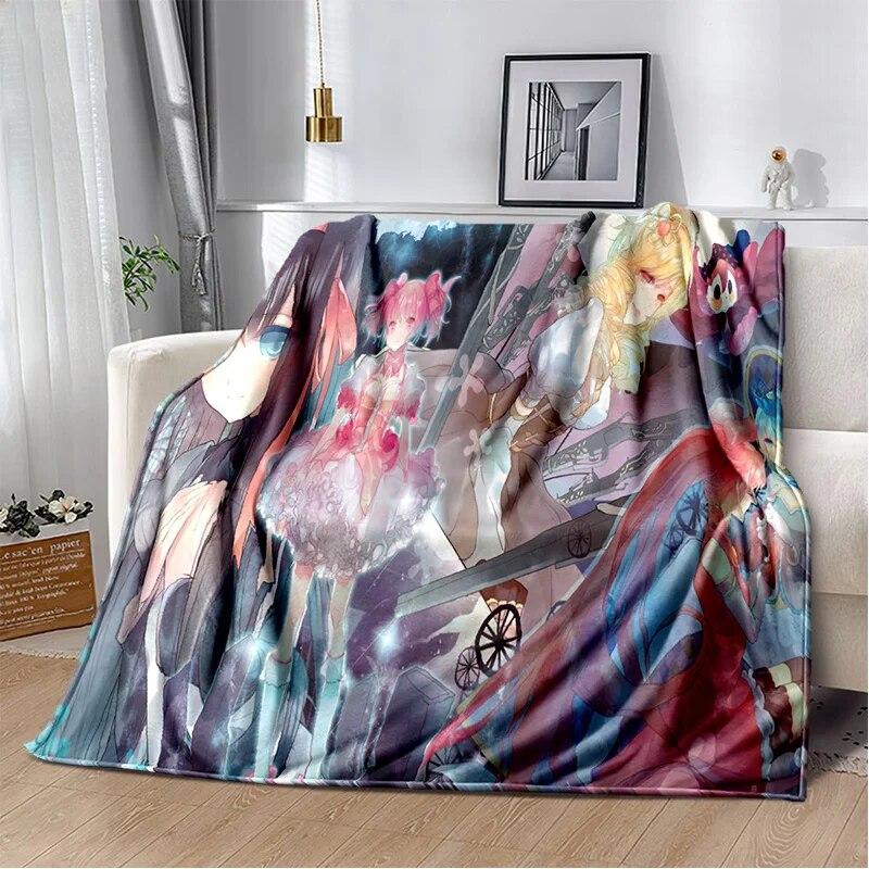 Одеяло с рисунком Puella Magi Madoka Magica, мягкое одеяло для дома, спальни, кровати, дивана, пикника, путешествия, офиса, детское одеяло