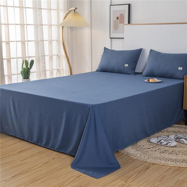 Soft Cotton Sheet Anti Dust Mite Mattress Cover Anti-Bacteria Flat Sheets Pure Color Bed Sheets Simple and Thickened Skin Friendly Double Bed