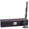 Miniature Clarinet Replicas with Stand and Case Gold Plated Model Musical Instrument Decoration For Music Lovers