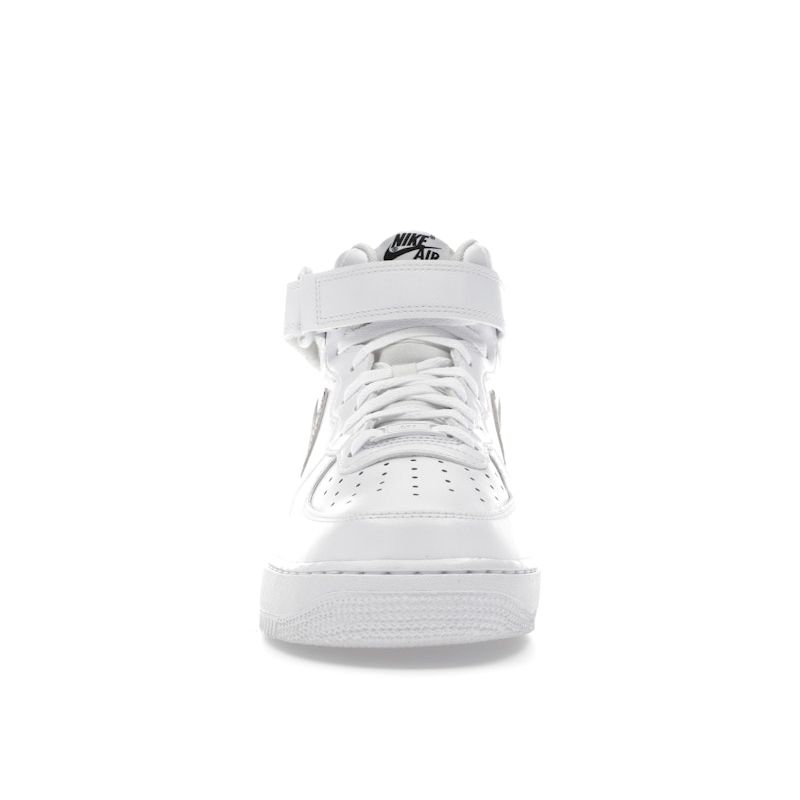 Nike Air Force 1 07 Mid Snakeskin Swoosh Women Sneakers White Black Sanddrift DD9625-101