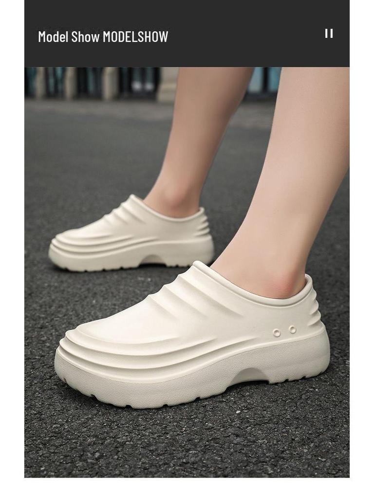 Нескользящая, водонепроницаемая, маслостойкая рабочая обувь EVA для поваров и медсестер: Мягкая, на толстой подошве, дезодорирующая, прочная обувь