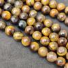 Круглые бусины из натурального золотого тигрового глаза, свободные бусины из целебных драгоценных камней, изготовление ювелирных изделий своими руками для браслета и ожерелья, размер 6 мм, 8 мм, 10 мм.