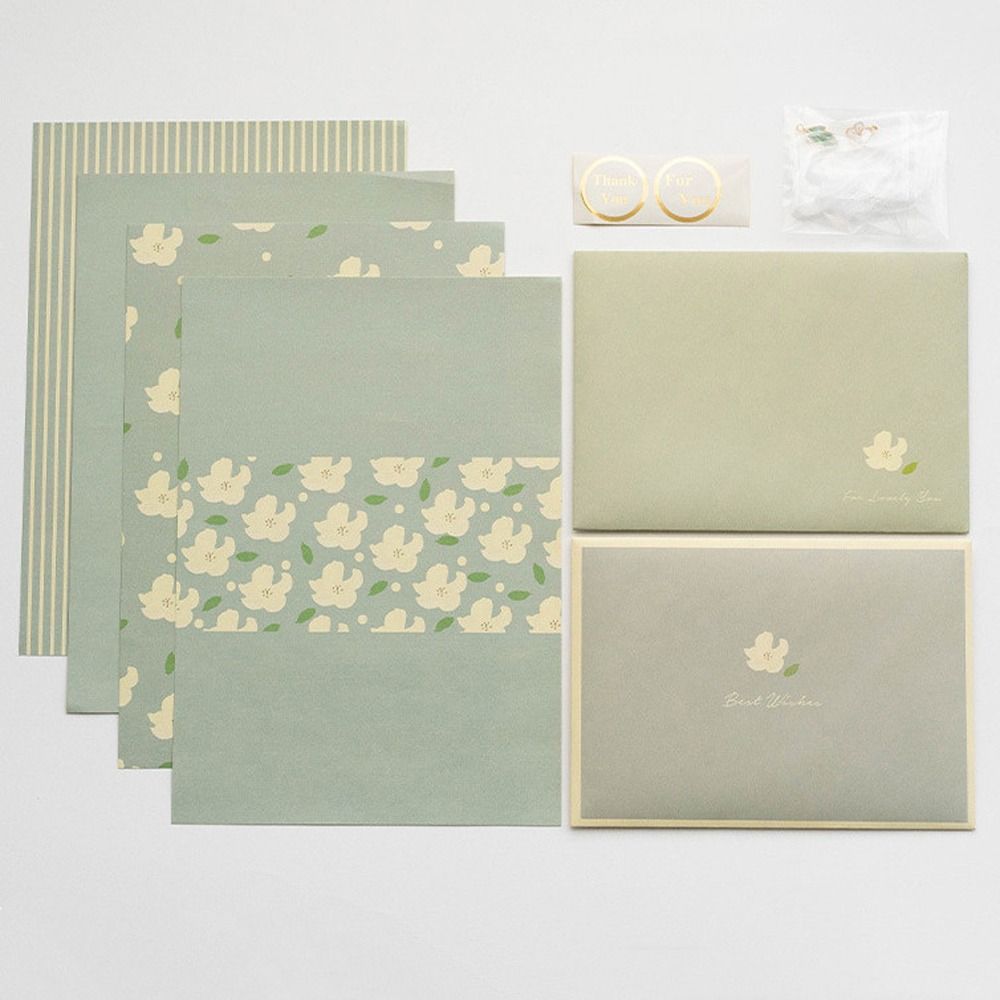 DIY Postcard Floral Envelopes Flowers Letter Writing Paper Holiday Wishes Letter Pads  Stationery