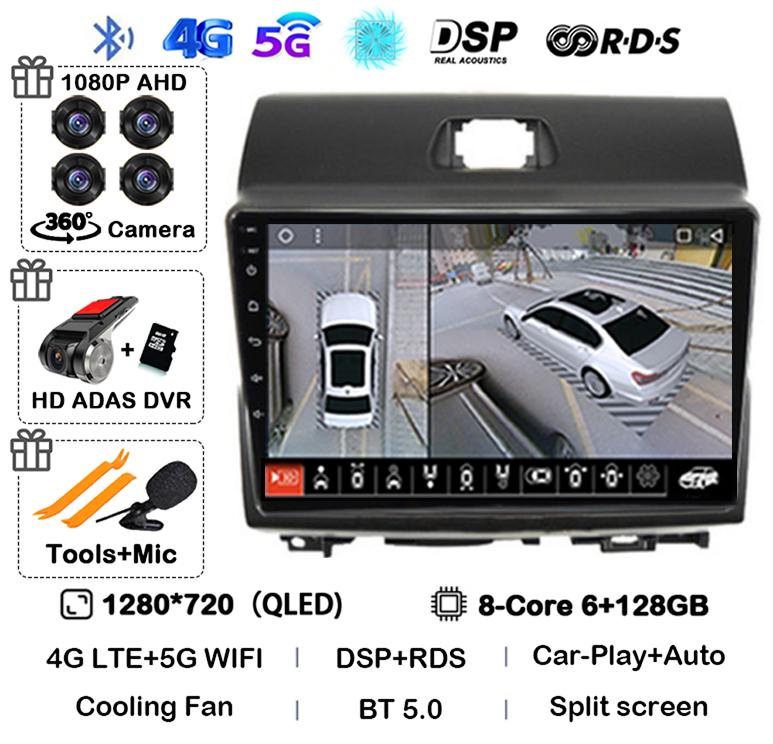 Android 14 Carpaly Auto Car Radio для KIA Ray 2011-2017 4G+WIFI GPS навигация Видео Мультимедиа Видеоплеер Стерео 360 Камера