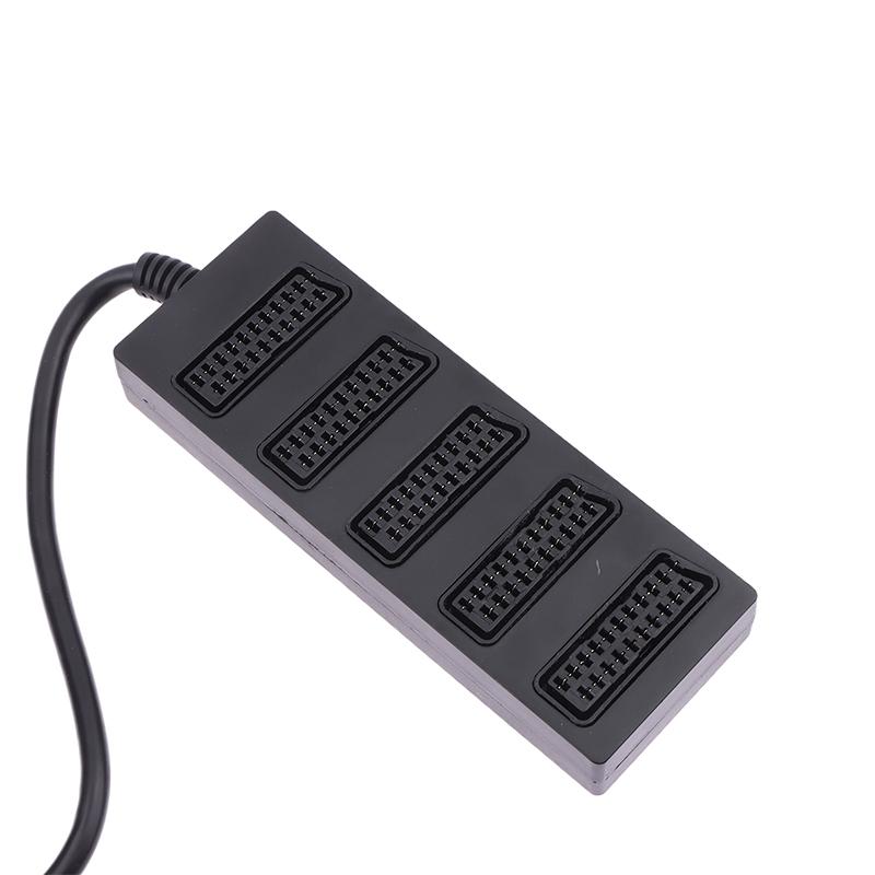 21-контактный Scart 5-контактный разветвитель 21-контактный Scart Male To 5 Female Адаптер-разъем 5 Road Scart One Разделение на пять Кабельная линия