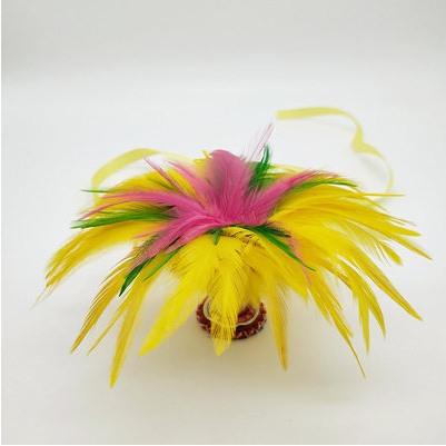 Pure Handmade Colorful Feather Feather Shuttlecock Children'S Small Shuttlecock With Rope Is Durable To Kick