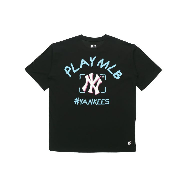 MLB Play Series New York Yankees Printed Short Sleeve T-Shirt Unisex Tops Black 31TS06031-50L