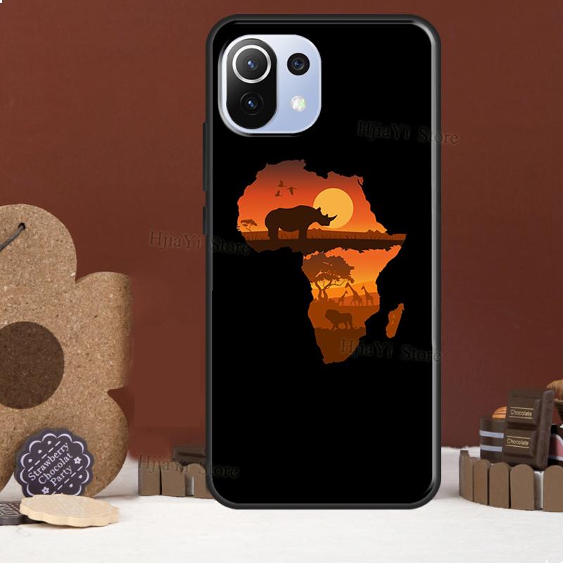 Africa Map Funda For POCO F5 X3 X4 X5 Pro F4 GT C40 F3 Case For Xiaomi 11T 12T Pro 12 X 13 Lite Cover