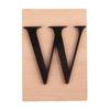 Wooden Letter - RAYHER - W - 14.8 X 10.5 Cm - Black - Interior Decoration