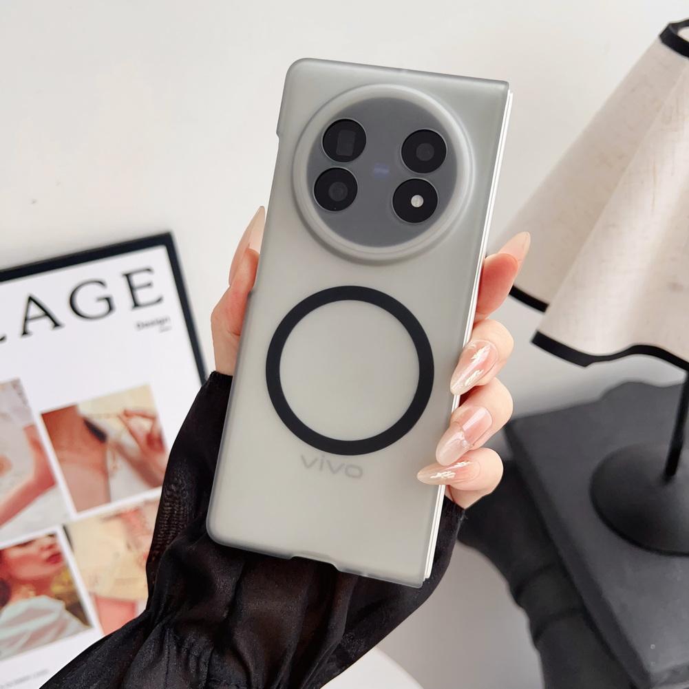 Transparent and Translucent Magnet Adsorption Ring Case For VIVO X Fold 5 fold5 x fold 3 pro All-inclusive Camera Protect Cover