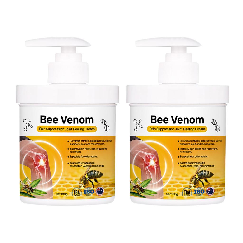 1/2 шт 100 г пчелиного яда, бальзам для суставов, натуральный, для облегчения боли в поясничном отделе позвоночника, ногах, коленях, плечах, шее, массажный уход, лечение артрита, успокаивающий крем