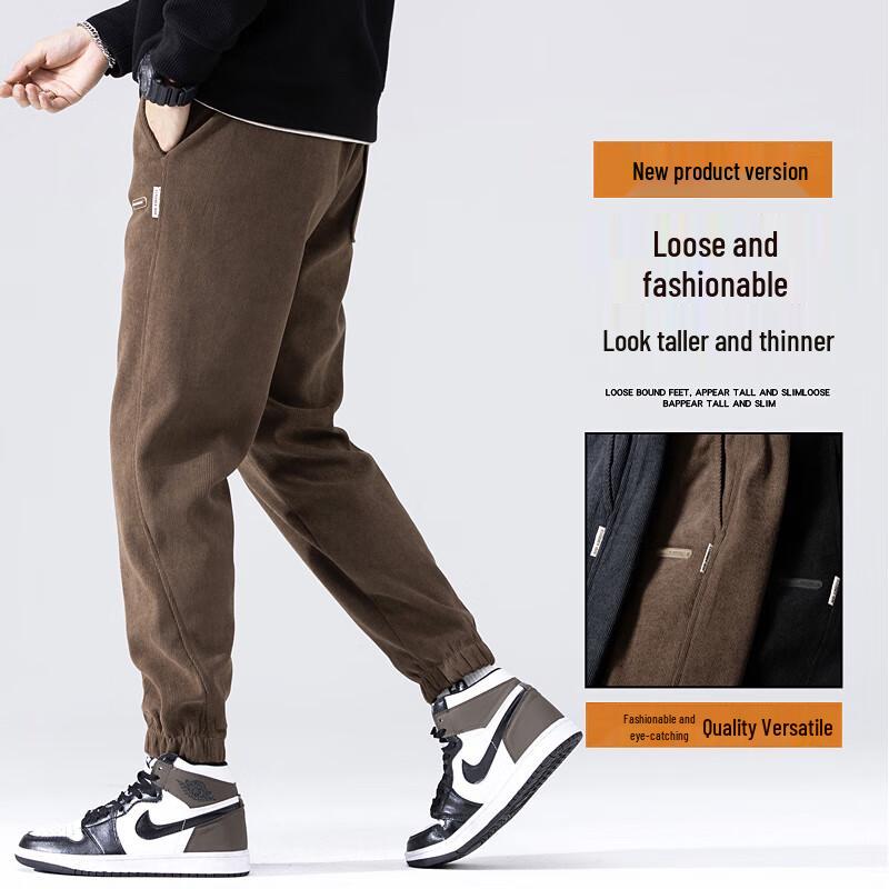 JEEP SPIRIT Men's Corduroy Loose Sport Sweatpants