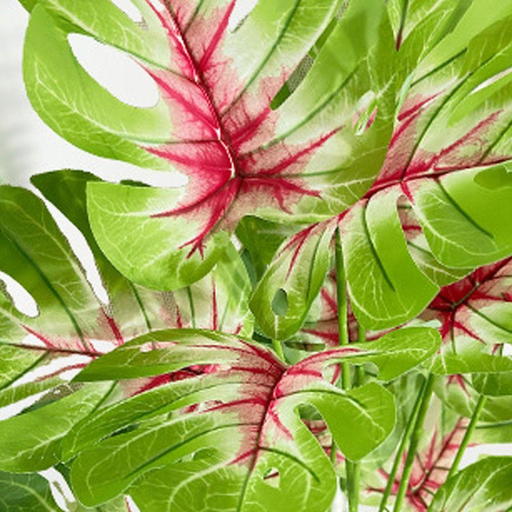 9-24 вилки искусственные тропические пальмовые ветви большие искусственные черепахи задний лист домашний садовый декор