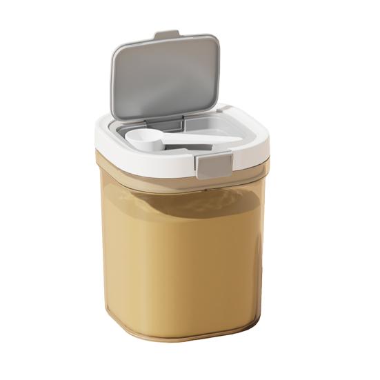 Герметичная банка для сухого молока, прозрачная банка для муки, герметичный контейнер для хлопьев с ложкой, герметичная банка для хранения продуктов для шкафа, столешницы, кладовой