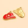 Stainless Steel Enamel Drip Oil Heart, Hat, Lips Pendants – 4 Styles, Colorfast DIY Jewelry Accessories
