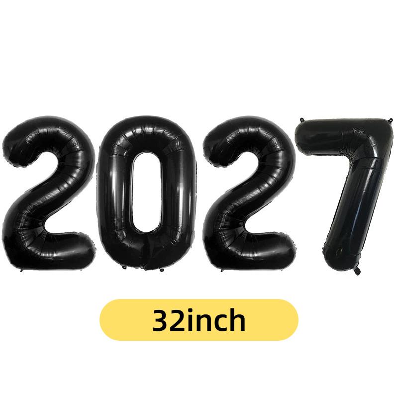 Фольгированные шары с цифрами 2027, 16/32 дюйма, разноцветные, плавающие, декор для Нового года, Рождества, выпускного вечера