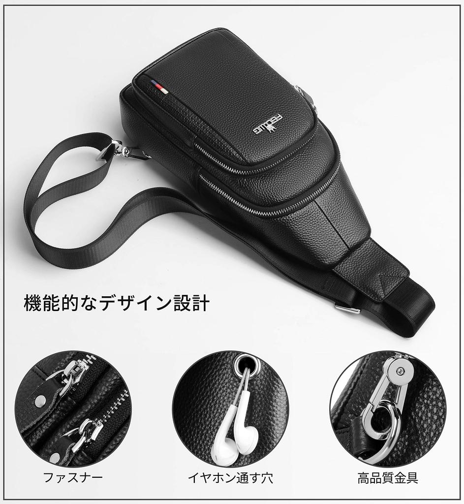 Leather Crossbody Large Popular Birthday Gift [FSD.WG] Men's Bag, One-Shoulder Bag, Capacity, Brand, [Authentic]