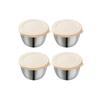 Salad Dressing Container Stainless Steel Sauce Cup with Lid Reusable Salad Dipping Dish Portable Barbecue Spice Jar Kitchen Tool
