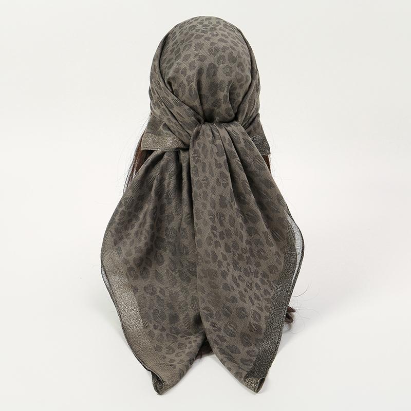 Square 100x100cm Silk Scarf Headwraps For Women Jacquard Hair Scarve Hijab Foulard Bandana Femme Headscarf