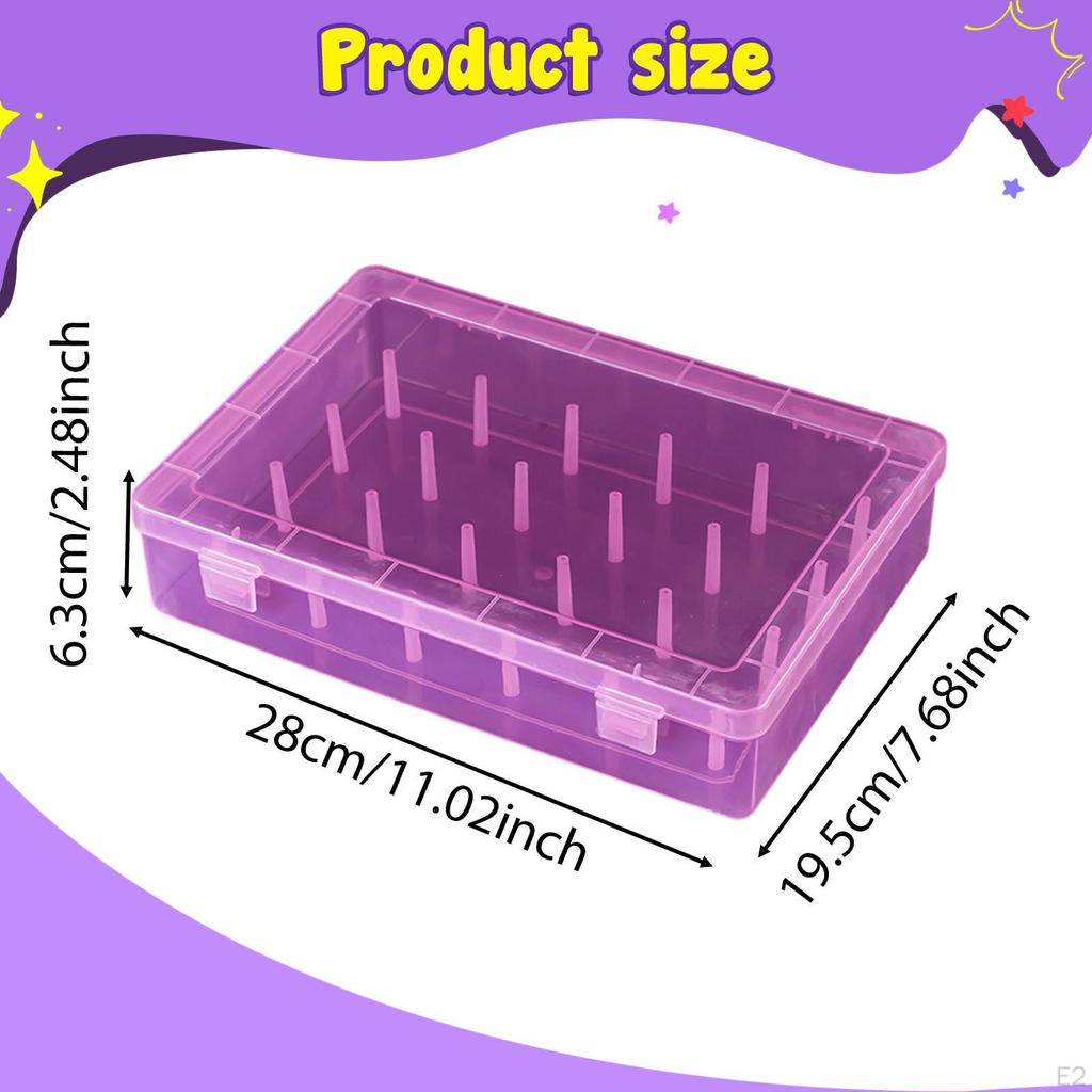 Sewing Thread Storage Box Bobbins Carrying Case Embroidery Sorting Organizer