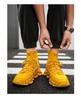 Popular Plus Size Men's Fly-Knit High-Top Sock Sneakers - Trendy Blade Cushioning Running Shoes