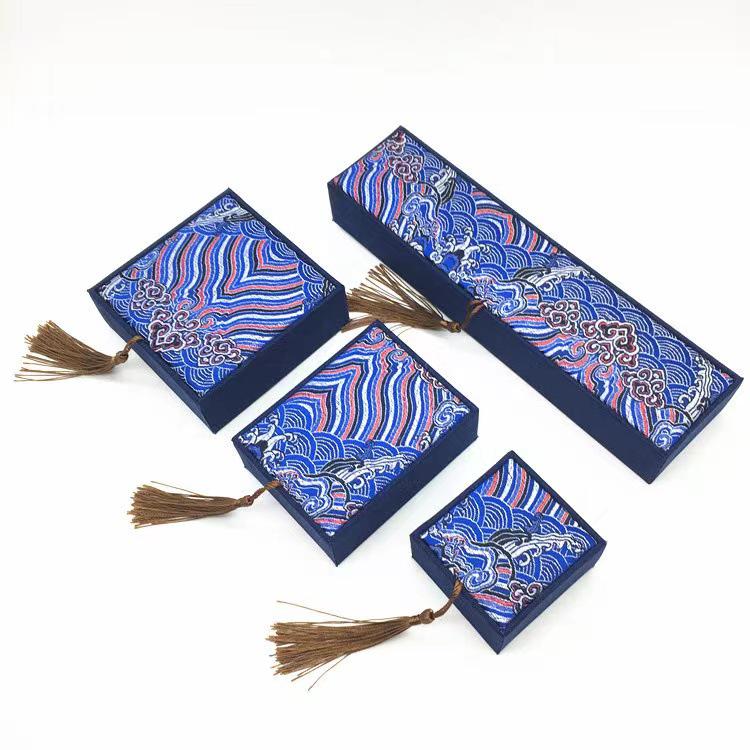 Wave Pattern Tassel Jewelry Storage Box for Rings, Bracelets, Necklaces, Pendants