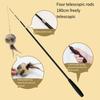 1.8m Cat Teaser Stick Four-section Catcher Toy Cat Interactive Stick Fishing Rod Telescopic Fishing Pole Wand Pet Supplies