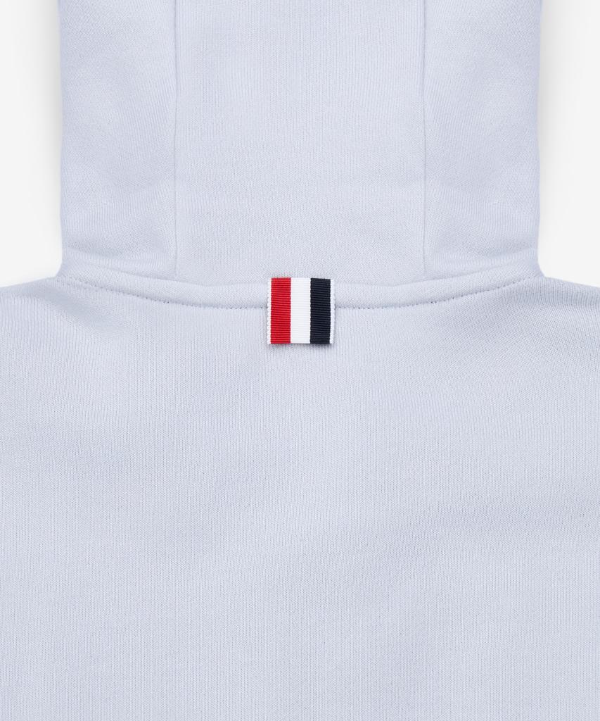 Thom Browne Loopback Jersey 4-Bar Zip-Up Hoodie - Pale Grey / Mjt517A03037050